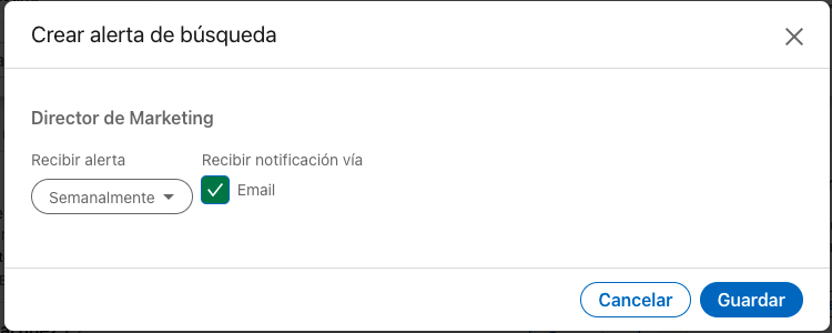 Alertas de búsquedas para encontrar clientes en Linkedin 