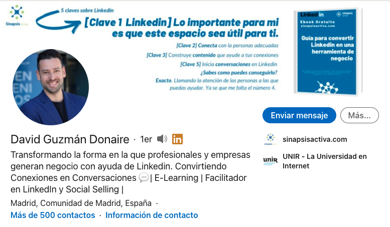 Perfil Recurso Linkedin